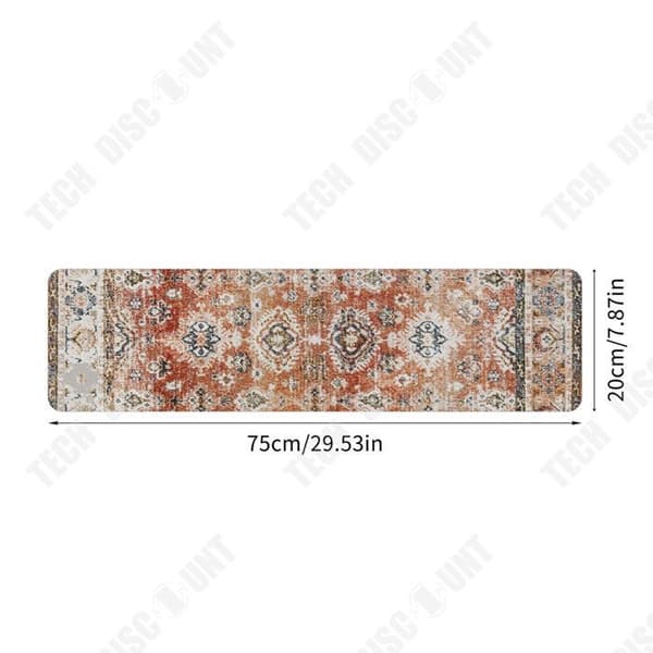 TD® Trappmattor 5 stycken blommönster Trapphus Halkfria fötter Självhäftande limfri och smutsbeständig