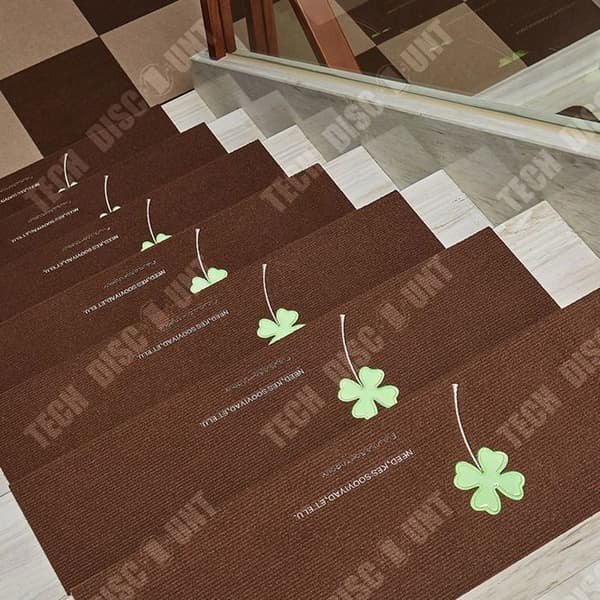 TD® Trappmattor 5 delar självhäftande, limfria halkfria trappor Hem Glow-in-the-Dark Trappmattor