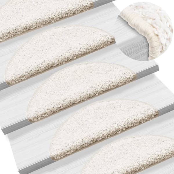 Trappstegsmattor 10 st 56x17x3 cm vit