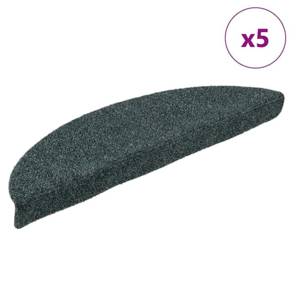 Trappstegsmattor självhäftande 5 st grön 56x17x3 cm brodyr