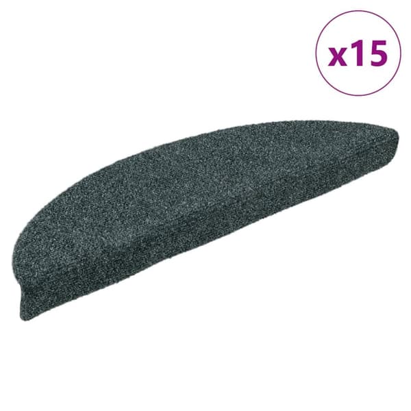 Trappstegsmattor självhäftande 15 st grön 65x21x4 cm brodyr