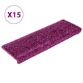 Miniatyrbild 2 av 2: Trappstegsmattor 15 st 65x21x4 cm violett