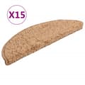 Miniatyrbild 2 av 2: Trappstegsmattor 15 st beige 56x17x3 cm