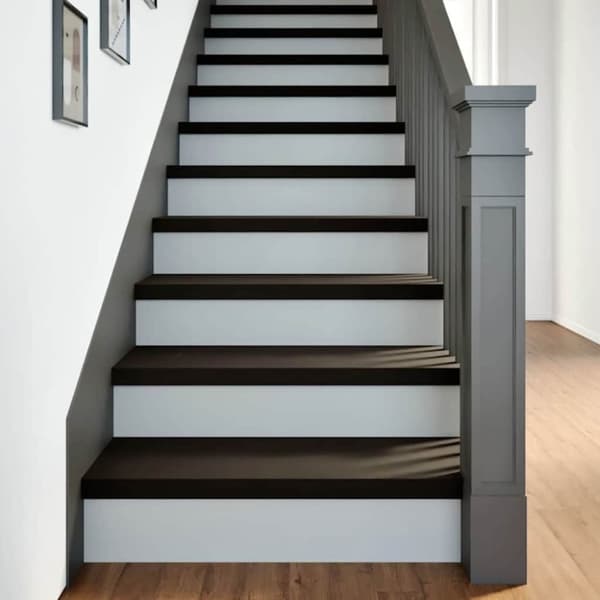 Trappstegsmattor 12 pcs mörkbrun 70x30x2 cm massiv ek