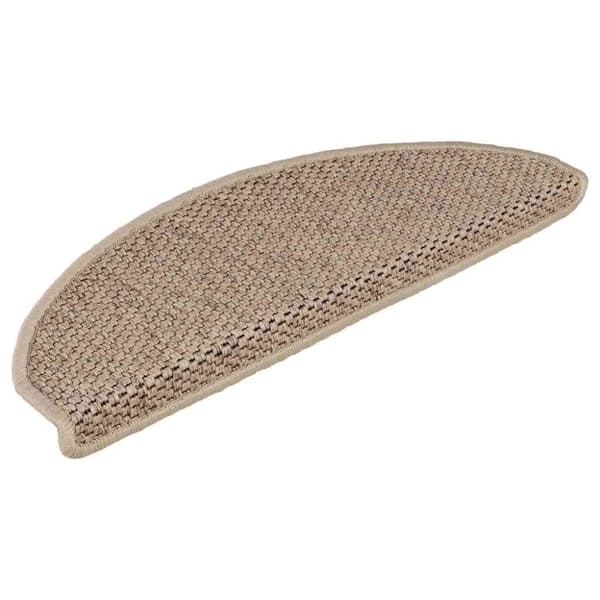 Trappmattor självhäftande sisal-look 30 st 65x21x4 cm sand