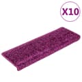 Miniatyrbild 2 av 2: Trappstegsmattor 10 st 65x21x4 cm violett