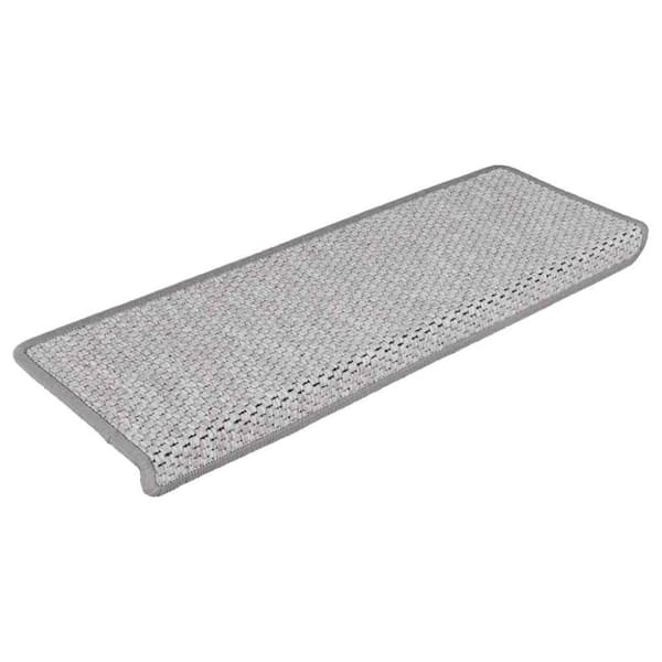 Trappmattor självhäftande sisal-look 30 st 65x21x4 cm platina