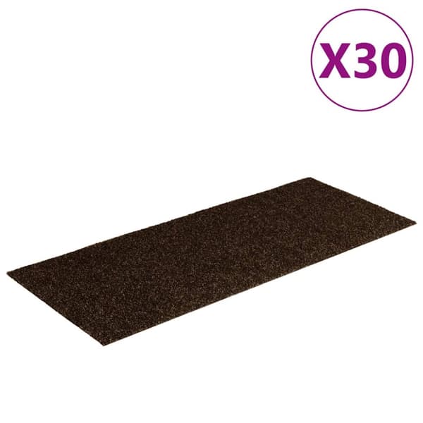 Trappmattor självhäftande 30 st brun 60x25 cm rektangulär