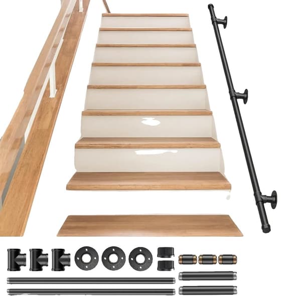 Trapphandtag, gjutjärnsmaterial, 1,5 meter långa, halkfri design
