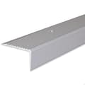 Miniatyrbild 1 av 5: PROVISTON Trappsteg 20 x 40 x 1200 mm Trappsteg Aluminiumhörn kombinerat anodiserad silver med hål