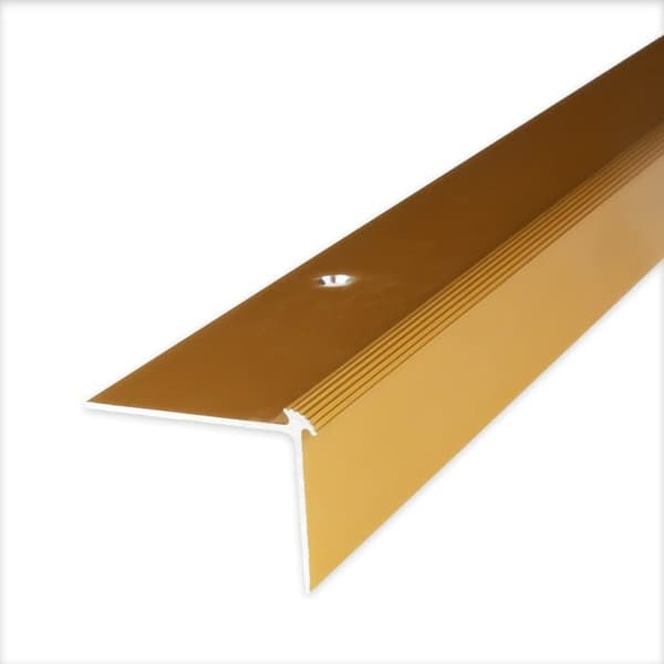 PROVISTON aluminium anodiserad gångjärn 2.5 x 30 x 40 x 1000 mm hålad trapphörn kombinerad hörnlist