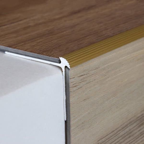 PROVISTON Aluminium anodiserad trappsteg l 40mm H 30 mm L 2700 mm Förborrad