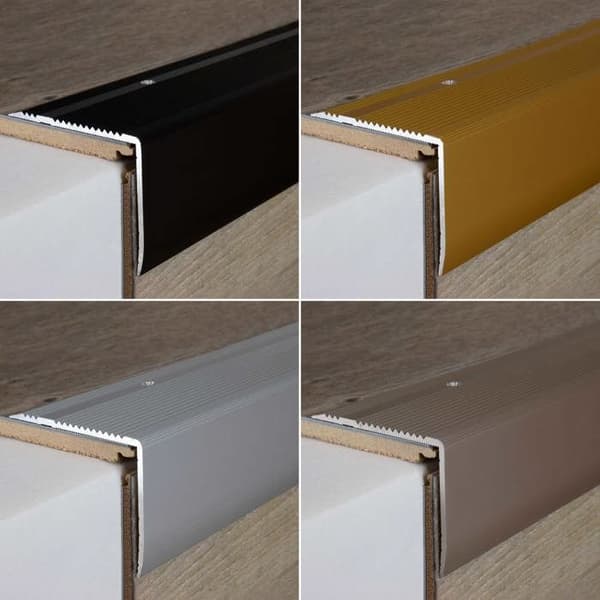 Trappsteg Alu anodiserad mörkbrons L 69 mm H 55 mm Genomgående 1 styck