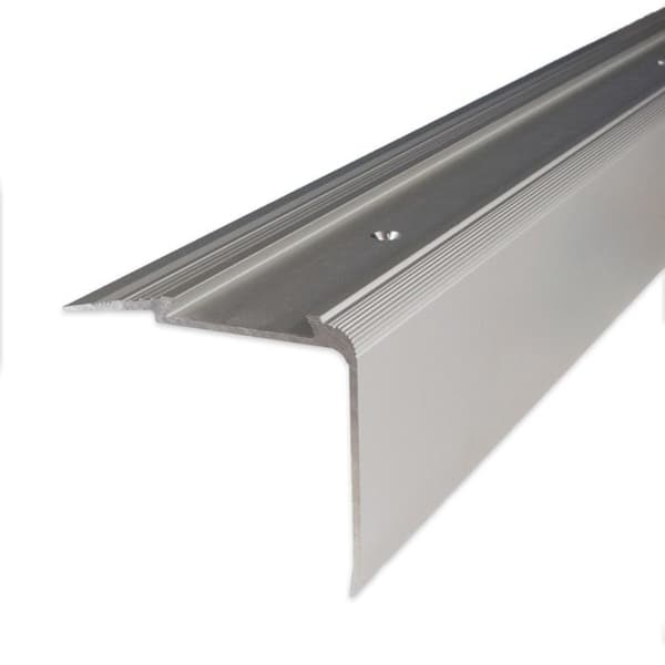 Aluminium anodiserad silver tröskel L 58 mm H 45 mm Lång 1000 mm Att skruva 1 styck