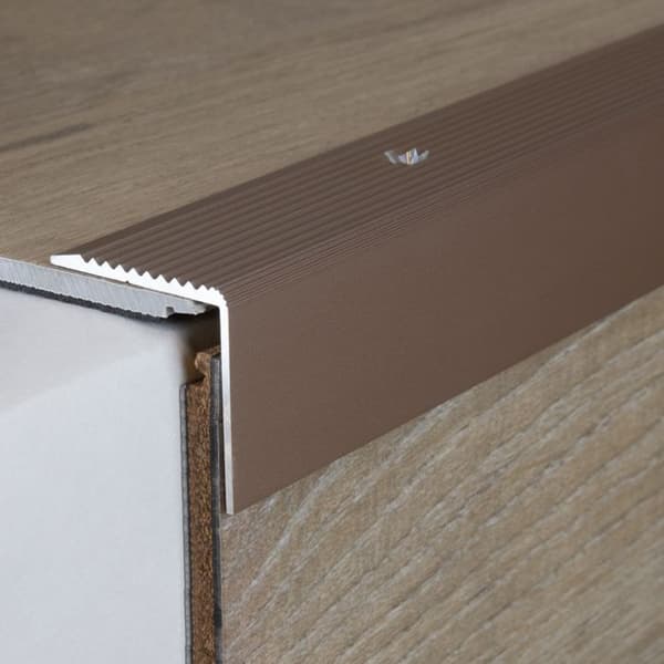 PROVISTON näsa av aluminiumbrons lätt l 30 mm H 22 mm L 2700 mm genomborrad profil av nosprofil vinkelförbindelse kombinerad...