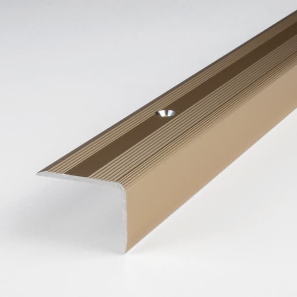 PROVISTON näsa av aluminiumbrons lätt l 30 mm H 22 mm L 2700 mm genomborrad profil av nosprofil vinkelförbindelse kombinerad...