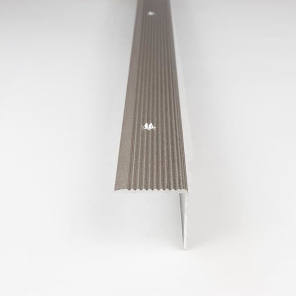 PROVISTON Aluminium Silver metallized trappsteg l 30 mm H 30 mm L 1000 mm Förborrad