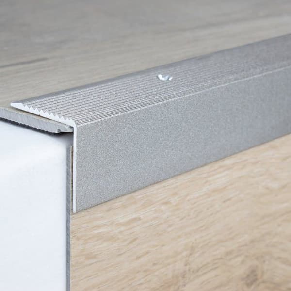 PROVISTON Aluminium Silver metallized trappsteg l 30 mm H 30 mm L 1000 mm Förborrad