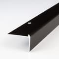 Miniatyrbild 1 av 6: PROVISTON aluminium anodiserad mörkbrons list l 37 mm H 24 mm L 2700 mm borrad trapphörnlist kombinerad hörnlist