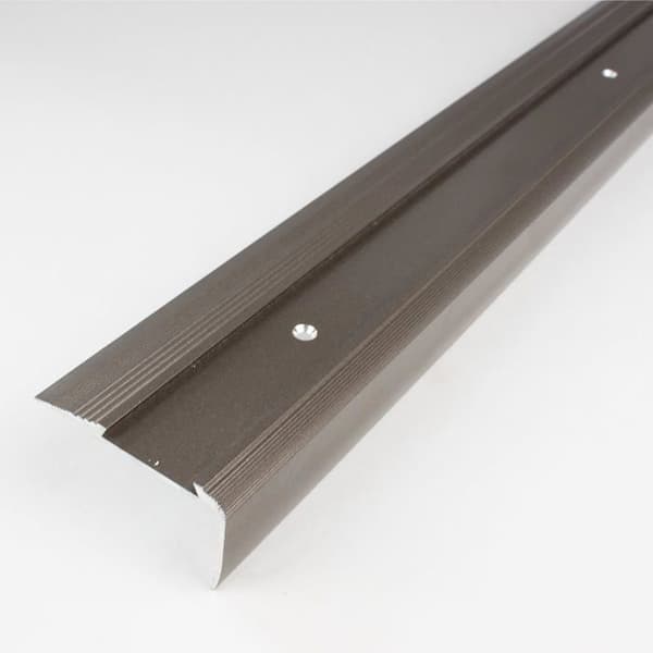 Grå aluminiumströskel L 58 mm H 27 mm Lång 1000 mm Att skruva fast 1 styck
