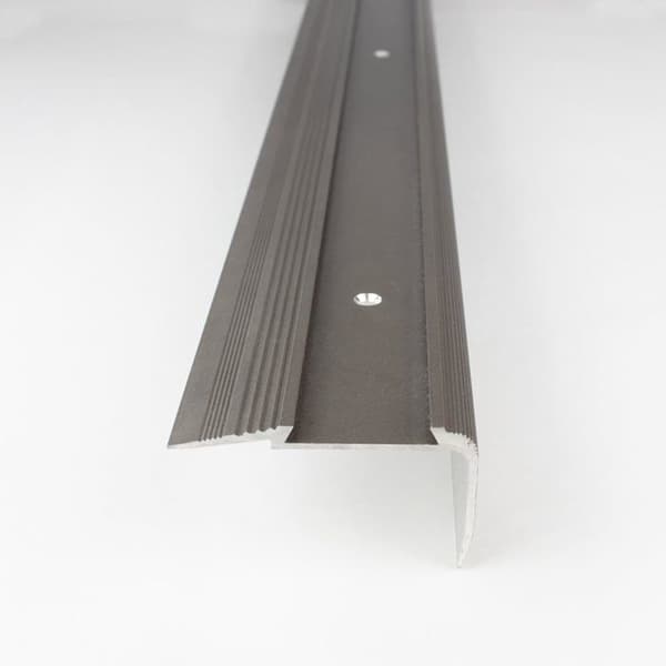 Grå aluminiumströskel L 58 mm H 27 mm Lång 1000 mm Att skruva fast 1 styck