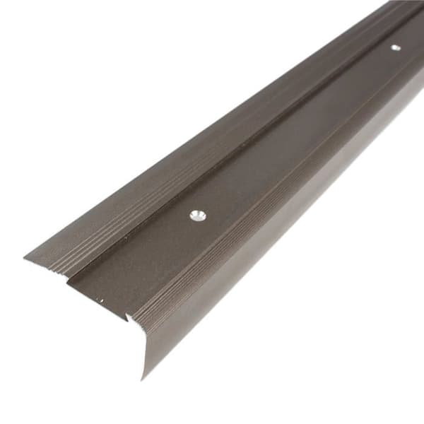 Grå aluminiumströskel L 58 mm H 27 mm Lång 1000 mm Att skruva fast 1 styck