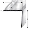 Miniatyrbild 2 av 5: Aluminiumsprofil med silveranodisering L 69 mm H 55 mm Längd 2700 mm För att skruva fast 1 styck