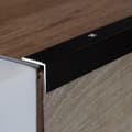 Miniatyrbild 3 av 5: Trappkant av anodiserad aluminium mörkbrons L 20 mm H 20 mm Genomgående 1 styck