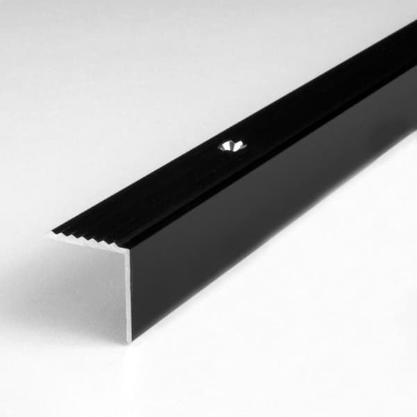 Trappkant av anodiserad aluminium mörkbrons L 20 mm H 20 mm Genomgående 1 styck
