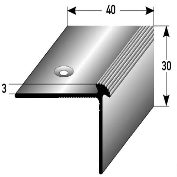 PROVISTON Aluminium anodiserat steg neus Ljus i brons l 40mm H 30 mm L 1000 mm Forerad