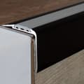 Miniatyrbild 4 av 5: Aluminium anodiserad mörkbrons trappnos L 58 mm H 45 mm 1 styck borrad