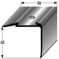 Miniatyrbild 2 av 5: Aluminium anodiserad mörkbrons trappnos L 58 mm H 45 mm 1 styck borrad