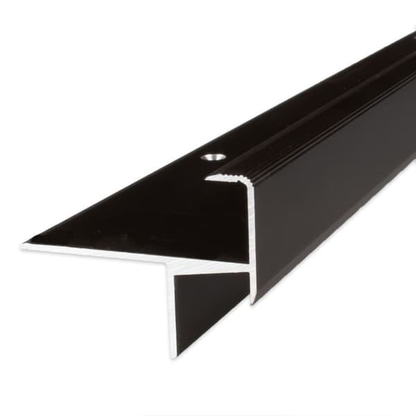 "Lamellär tröskel - Anodiserad aluminiumparkett mörkbrons L 33mm H 15.3mm Genomgående"