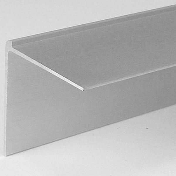 PROVISTON Aluminium anodiserad silver trappsteg l 37 mm H 24 mm L 2700 mm Borrad