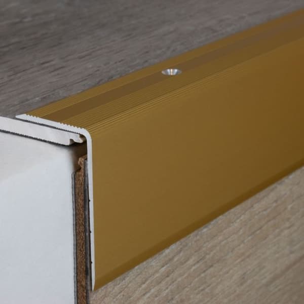 Nez de marche Aluminium Guld l 30 mm H 52 mm Lång 1000mm Att skruva 1 styck