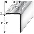 Miniatyrbild 2 av 5: Nez de marche Aluminium Guld l 30 mm H 52 mm Lång 1000mm Att skruva 1 styck