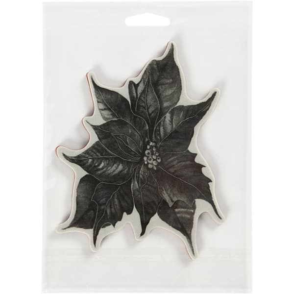 Cling stamp Jul - Poinsettia - 14 cm