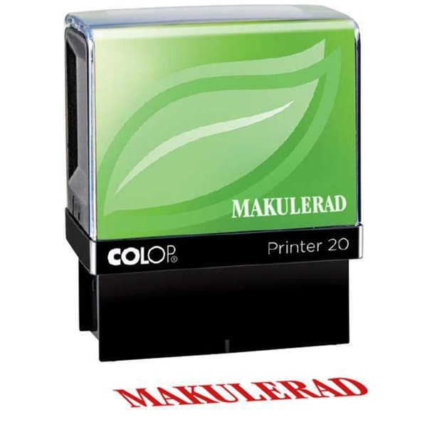 Stämpel standardtext COLOP MAKULERAD Röd