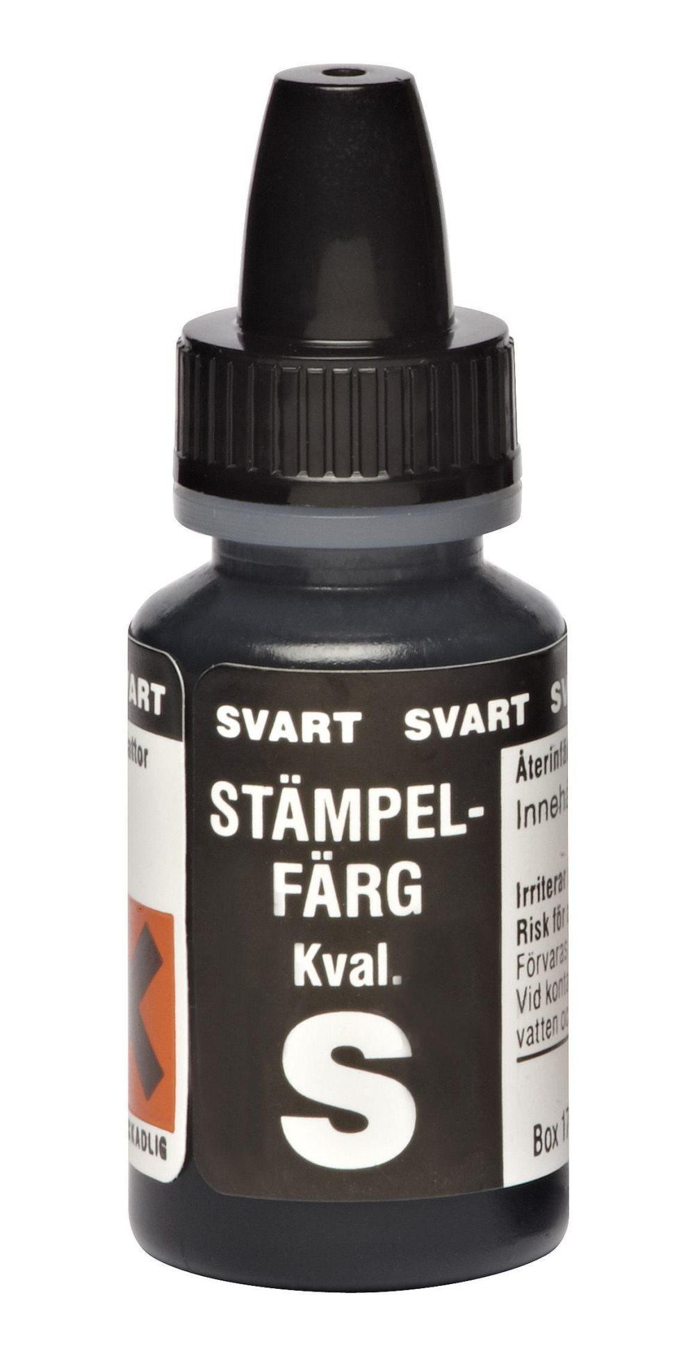 Stämpelfärg självfärgande 10ml svart