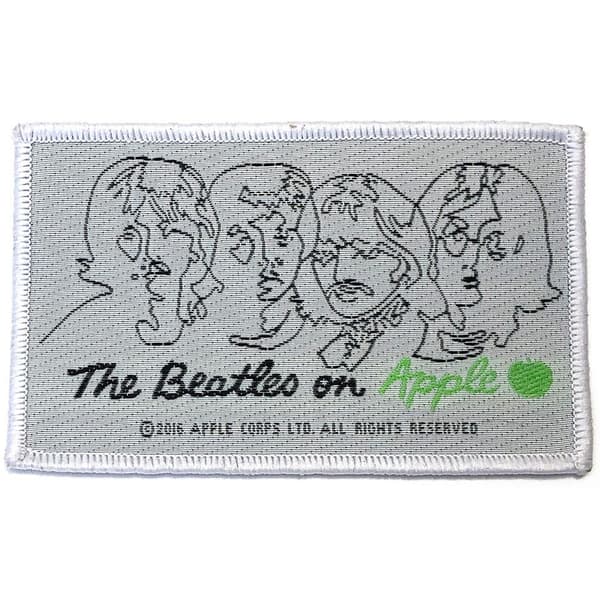 The Beatles Standard Patch: On Apple (Black on White)