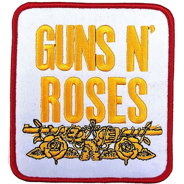 Guns N' Roses Standard Patch: Stacked White