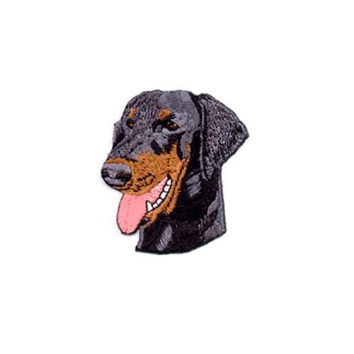 Brodyrmärke Doberman hängöron