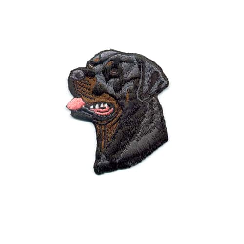Brodyrmärke Rottweiler huvud utan text
