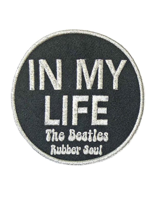 The Beatles Patch In My Life Rubber Soul Official Black embroidered Iron on Accessory Size