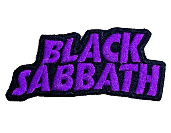 Black Sabbath Patch Cut Out Wavy Band Logo Official Accessory Size
