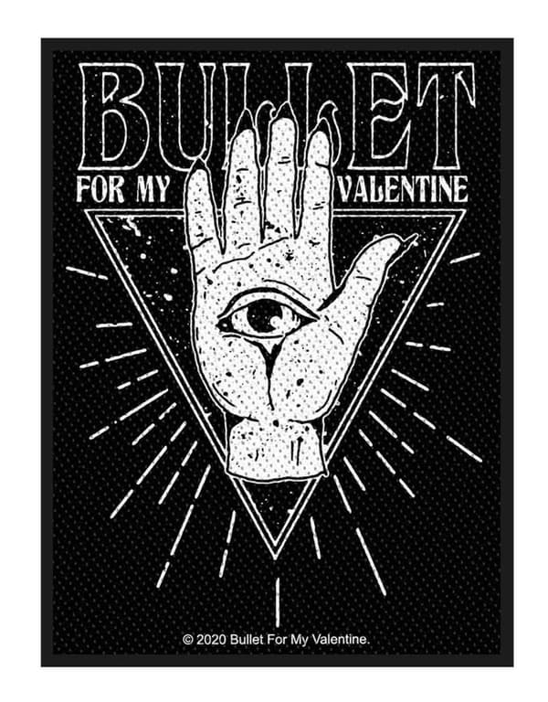 Bullet For My Valentine Patch All Seeing Eye Band Logo Official Black Accessory Size