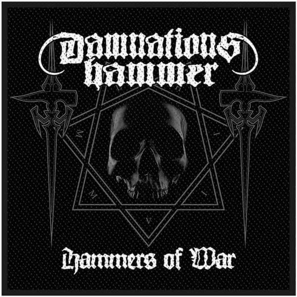 Damnations Hammer Patch Hammer of War Band Logo Official Black Accessory Size