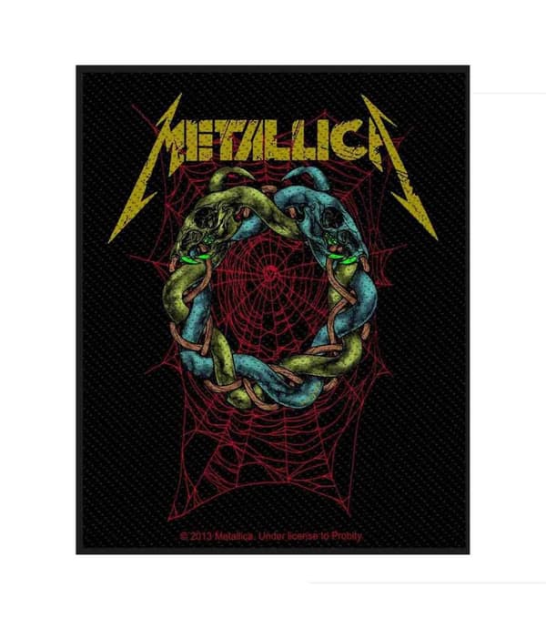 Metallica Patch Tangled Web band Logo Official Black (10cm x 9cm) Accessory Size