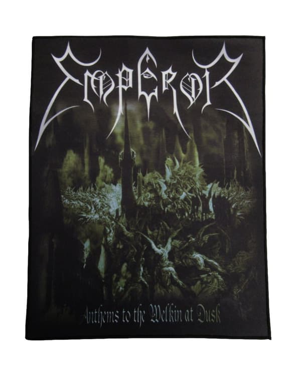 Emperor Back Patch Anthems to the Welkin at Dusk Official Black 36cm x 29cm en storlek