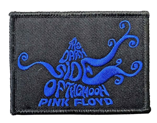 Pink Floyd Patch Dark Side Of The Moon Swirl Official Black Iron On Accessory Size